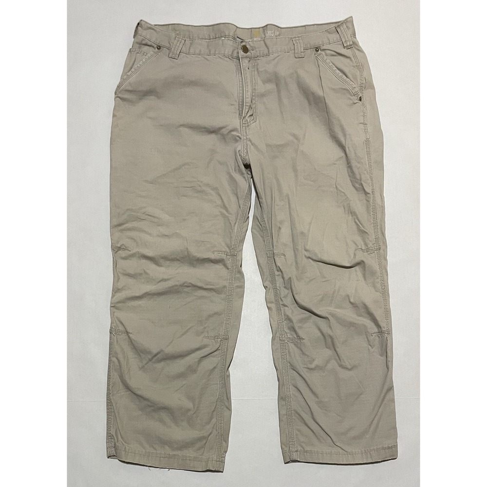 Carhartt Double Knee Pants Beige Relaxed Fit Size 40 X 26‎ Work Carpenter